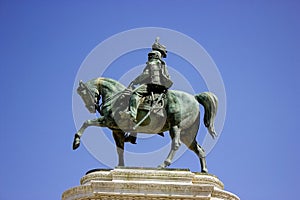 A statue of a horseman in Rome