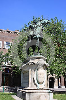 Statue of II Rakoczi Ferenc in Szeged, Hungary, Csongrad region
