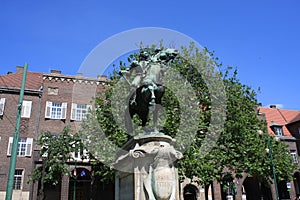 Statue of II Rakoczi Ferenc in Szeged, Hungary, Csongrad region