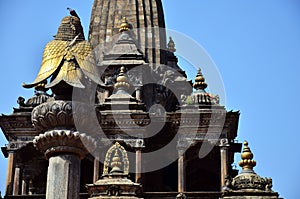 Statue image Hanuman guarding in Patan Durbar Square