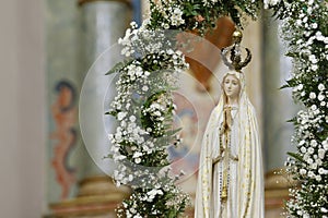 Statue of the image of Our Lady of Fatima