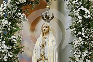 Statue of the image of Our Lady of Fatima