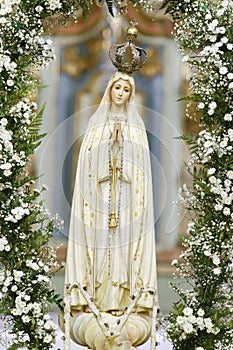 Statue of the image of Our Lady of Fatima