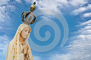 Statue of the image of Our Lady of Fatima