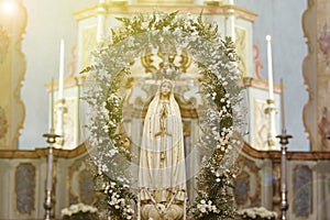 Statue of the image of Our Lady of Fatima photo