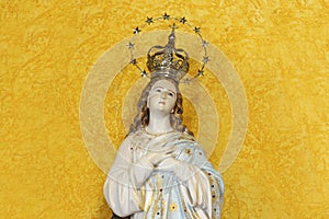 Statue of the image of Our Lady of the Immaculate Conception