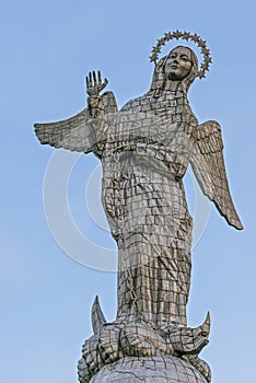 Statue of the Immaculate Conception Virgin emblem of Quito photo