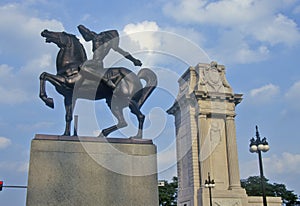 Statue of Indian on Horse, Grant Park, Chicago, Illinois