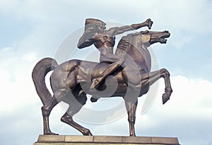 Statue of Indian on Horse, Grant Park, Chicago, Illinois