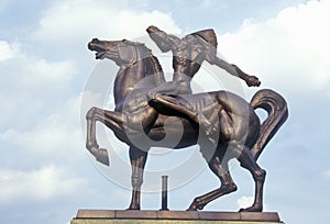 Statue of Indian on Horse, Grant Park, Chicago, Illinois photo
