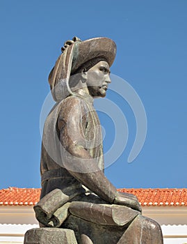 Statue Infante D. Henrique in Lagos, Algarve - Portugal photo