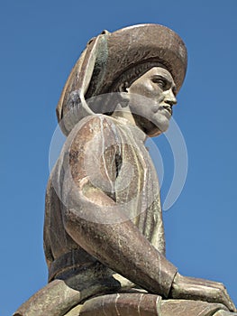 Statue Infante D. Henrique in Lagos, Algarve - Portugal photo