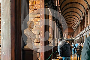 Statue inside the Book of Kells of Trinity College