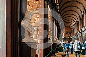 Statue inside the Book of Kells of Trinity College