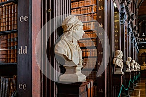 Statue inside the Book of Kells of Trinity College