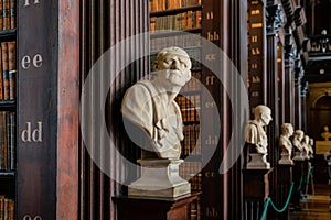 Statue inside the Book of Kells of Trinity College