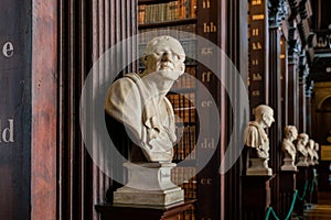 Statue inside the Book of Kells of Trinity College