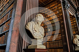 Statue inside the Book of Kells of Trinity College