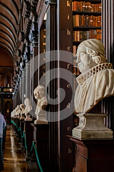 Statue inside the Book of Kells of Trinity College