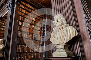 Statue inside the Book of Kells of Trinity College