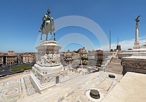 Statue of Italian king Victor Emmanuel II, Rome, Italy