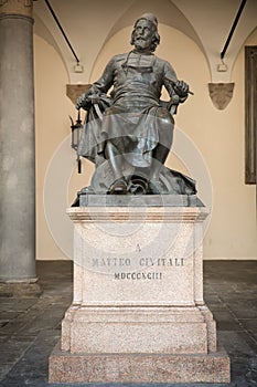 Statue of Italian sculptor Matteo Civitali, which is located in the Tuscan city of Lucca photo