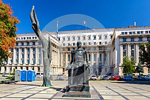 The statue of Iuliu Maniu in Bucharest