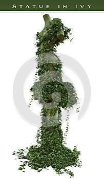 Statue in ivy photo
