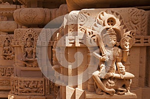 Statue it jain temple, Jaisalmer, India