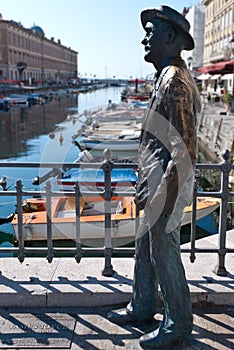 Statue of James Joyce in Trieste, Italy