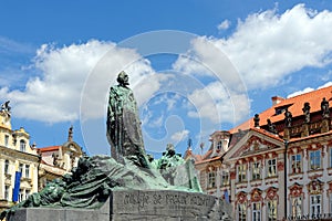 The statue of Jan Hus, Prague, Czech Republic