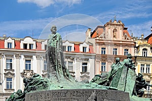 The statue of Jan Hus, Prague, Czech Republic