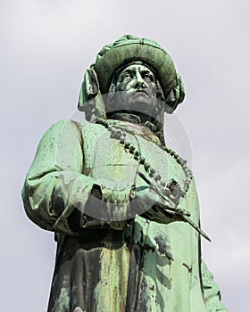 Statue of Jan Van Eyck in Bruges
