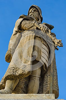 Statue of Jan Zizka from Trocnov in Tabor, Czech Republic, Europe