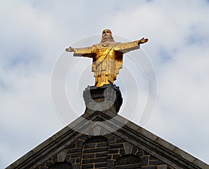 Statue of Jesus Christ on the church