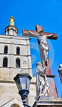 Statue of Jesus Christ, Palace of the Popes,Avignon photo