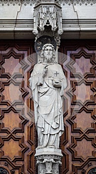 Statue of Jesus Christ Pantocrator with a blessing hand