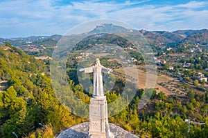 Statue of Jesus Christ the Redeemer at Ascoli Piceno in Italy