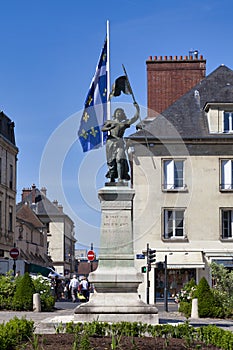 The statue of Joan of Arc in Compiegne