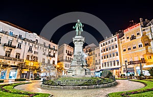 Statue of Joaquim Antonio de Aguiar at Largo da Portagem in Coimbra, Portugal