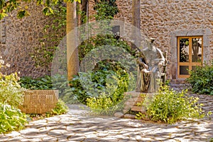 Statue of Joaquin Rossello, Lluc Monastery, Mallorca.