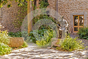 Statue of Joaquin Rossello, Lluc Monastery, Mallorca. photo