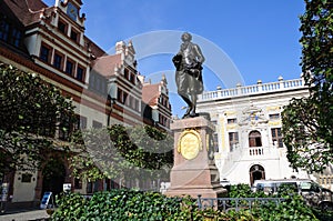 Statue of Johann Wolfgang Goethe - Leipzig, German photo