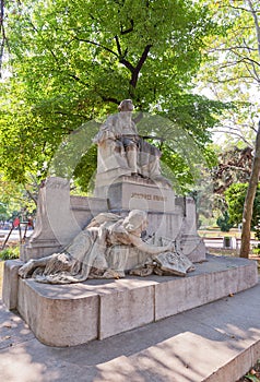 Statue of Johannes Brahms (1908) in Vienna, Austria