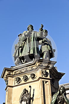 Statue of Johannes Gutenberg, inventor of book printing, Frankfurt am Main