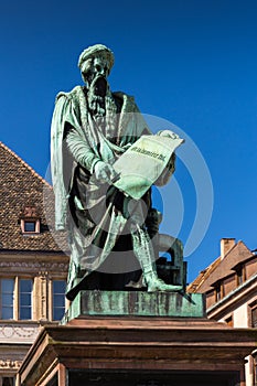 Statue of Johannes Gutenberg in the Strasbourg photo