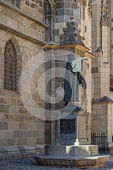 Statue of Johannes Honterus, Brasov, Transylvania, Romania