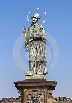 Statue of John of Nepomuk on the Charles bridge in Prague