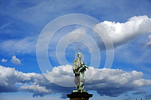 The statue of John of Nepomuk in Praha