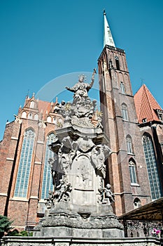 Statue of John of Nepomuk in Wroclaw